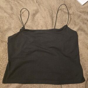 Black Spaghetti Strap Crop Top